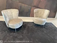 2x fauteuils furninova, grijs