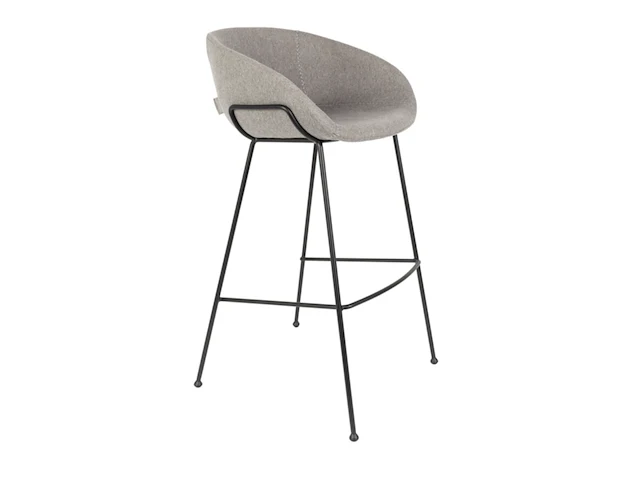 2x feston barkruk 76cm fab zuiver, grijs / chroom - afbeelding 1 van  4