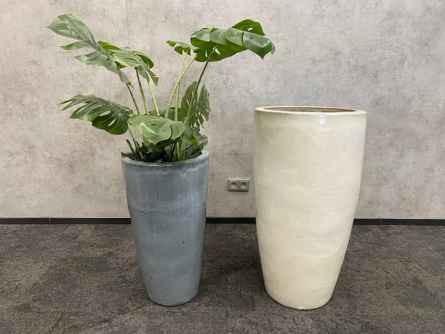2x geglazuurde keramieke sierpot - afbeelding 2 van  8