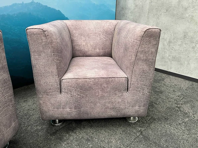 2x gelderland - design fauteuil - grijs - olifantenprint - afbeelding 4 van  13