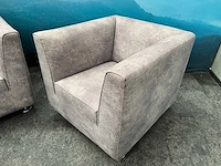 2x gelderland - design fauteuil - grijs - olifantenprint - afbeelding 8 van  13