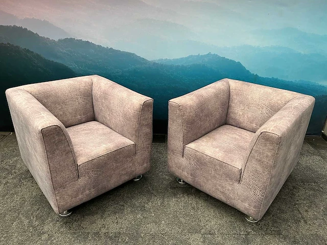 2x gelderland - design fauteuil - grijs - olifantenprint - afbeelding 12 van  13