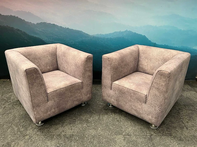 2x gelderland - design fauteuil - grijs - olifantenprint - afbeelding 13 van  13