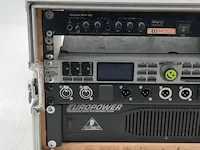 2x geluidsmixer en 1x versterker in flightcase o.a. behringer - afbeelding 2 van  6