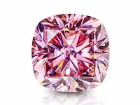 2x genuine cushion shape cut pink 2.00 carat each (certified) - afbeelding 2 van  3