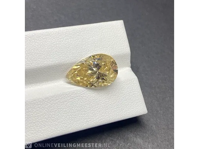 2x genuine pear brilliant shape cut 2.00 carat each (certified) - afbeelding 1 van  4