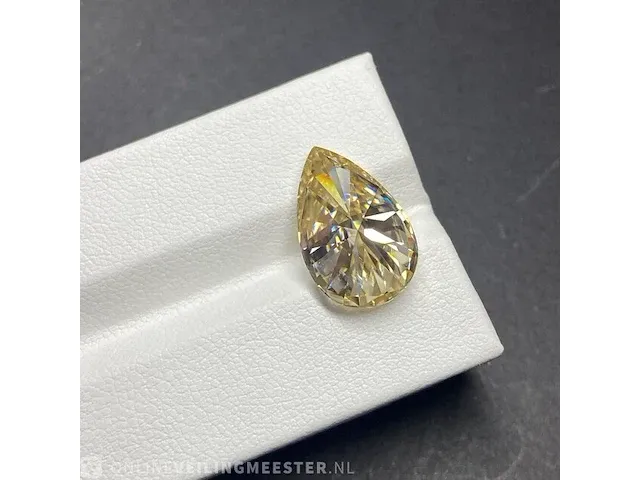 2x genuine pear brilliant shape cut 2.00 carat each (certified) - afbeelding 2 van  4
