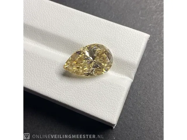 2x genuine pear brilliant shape cut 2.00 carat each (certified) - afbeelding 3 van  4