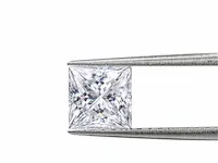 2x genuine princess cut 2.00 carat each (certified) - afbeelding 3 van  4
