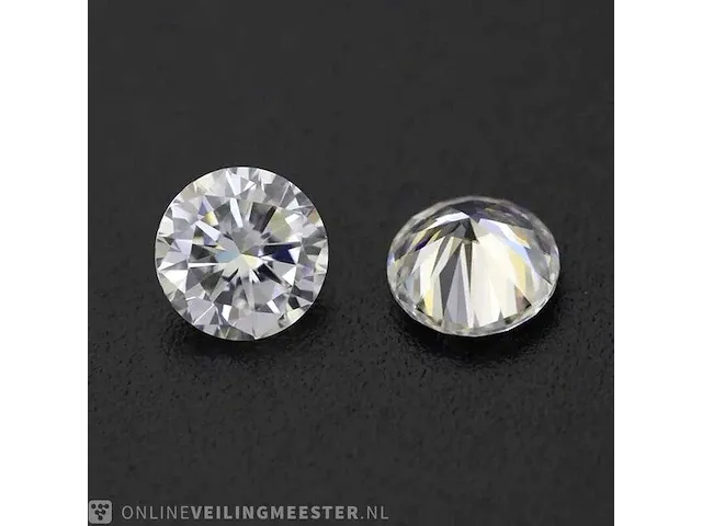2x genuine round brilliant shape 2.5 carat each (certified) - afbeelding 1 van  3