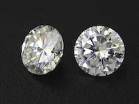 2x genuine round brilliant shape 2.5 carat each (certified) - afbeelding 2 van  3