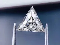 2x genuine triangle cut 1.00 carat each (certified) - afbeelding 2 van  3