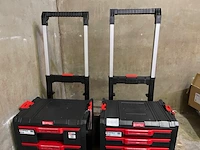 2x gereedschaps-trolley, qbrick pro , cart 2 + 3 plus drawer - afbeelding 2 van  2