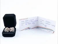 2x getaxeerde gouden oorbellen - afbeelding 8 van  8