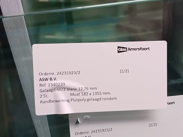 2x glasbok met diverse glasplaten - afbeelding 3 van  20
