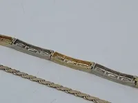 2x goudne armband, 14 karaats - afbeelding 6 van  8