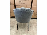 (2x) great home accent zb-5600 - schelpstoel - donkergrijs/zwarte poot - afbeelding 6 van  7