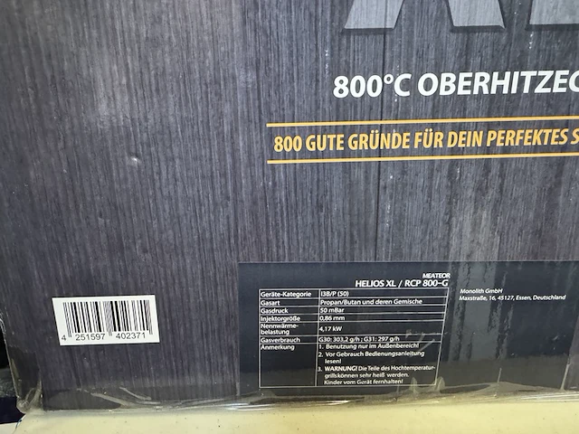 2x grill 800 graden meateor, helios - afbeelding 4 van  4
