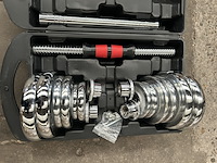 2x halterset in koffer met elk 10 halterschijven - afbeelding 3 van  6