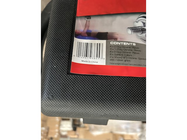 2x halterset in koffer met elk 10 halterschijven - afbeelding 5 van  6