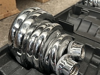 2x halterset in koffer met elk 10 halterschijven - afbeelding 6 van  6