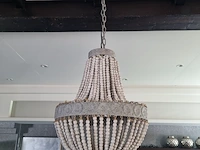 2x hanglamp met houten kralen - afbeelding 5 van  6