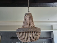 2x hanglamp met houten kralen - afbeelding 6 van  6