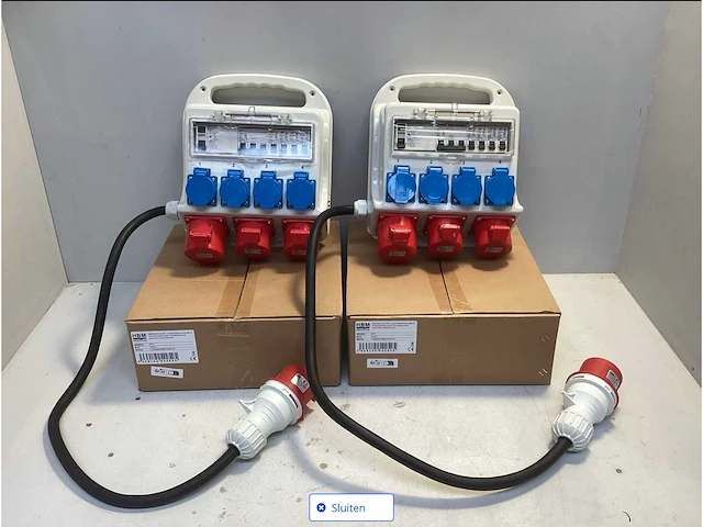 (2x) hbm - stroomverdeelkast 4x230v 3x 400v - afbeelding 1 van  10