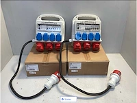 (2x) hbm - stroomverdeelkast 4x230v 3x 400v
