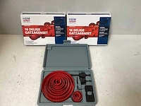 (2x) hbm 16-delige gatzagenset – 19-127mm diameter, geschikt voor hout, gips en pleisterwerk - afbeelding 1 van  1