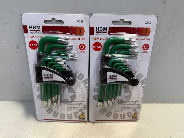 (2x) hbm 9 delige torx lange inbussleutel set - afbeelding 1 van  1