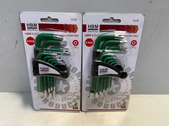 (2x) hbm 9 delige torx lange inbussleutel set - afbeelding 1 van  1