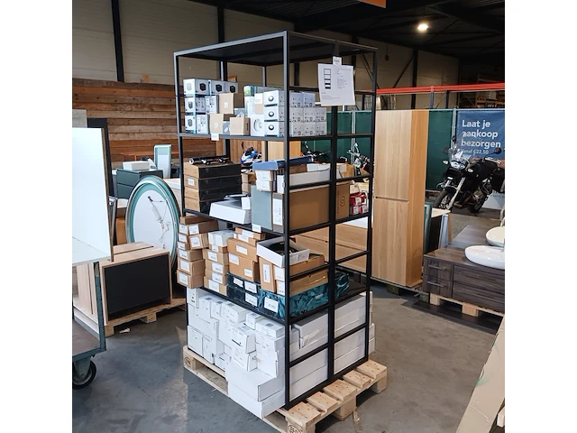 2x hoge stalen kast, haans lifestyle, cabinet 5 skyscraper, raw iron black - afbeelding 2 van  7