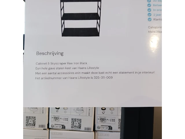 2x hoge stalen kast, haans lifestyle, cabinet 5 skyscraper, raw iron black - afbeelding 6 van  7
