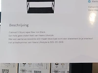 2x hoge stalen kast, haans lifestyle, cabinet 5 skyscraper, raw iron black - afbeelding 6 van  7