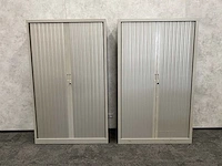 2x hoge stalen roldeurkast - grijs - afbeelding 1 van  8