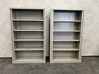 2x hoge stalen roldeurkast - grijs - afbeelding 2 van  8
