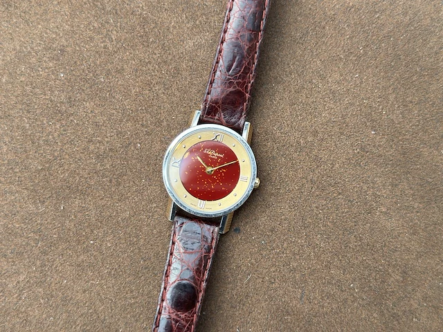2x horloge, st dupont, chinese lacquer, staal/goud - afbeelding 6 van  9
