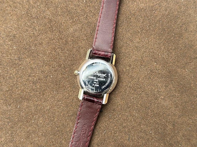 2x horloge, st dupont, chinese lacquer, staal/goud - afbeelding 7 van  9
