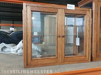 2x houten vitrine hangkast - afbeelding 2 van  4