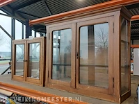 2x houten vitrine hangkast - afbeelding 4 van  4