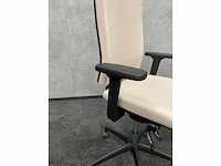 2x huislijk - ergonomische bureaustoel - beige leder - afbeelding 2 van  13