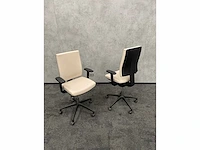 2x huislijk - ergonomische bureaustoel - beige leder - afbeelding 6 van  13