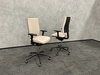 2x huislijk - ergonomische bureaustoel - beige leder - afbeelding 8 van  13