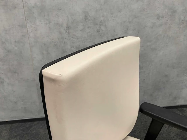 2x huislijk - ergonomische bureaustoel - beige leder - afbeelding 11 van  13