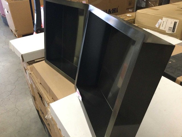 2x inbouwnis zwart 30x30 cm - afbeelding 2 van  3