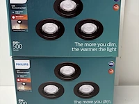 2x inbouwspots zwart philips - afbeelding 1 van  1