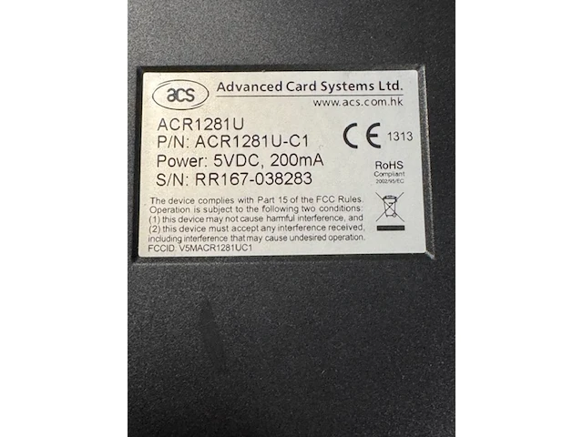 2x interface reader advanced card systems, acr1281u - afbeelding 2 van  2