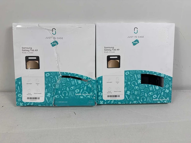 2x just in case 381460 tab a9 kids case zwart - afbeelding 1 van  1