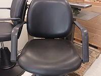 2x kapper stoel, salon ambience, zwart, tot 104 hoogte - afbeelding 3 van  14